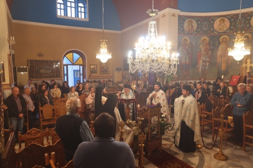 Η Γ' Στάση των Χαιρετισμών προς την Υπεραγία Θεοτόκο στον Ιερό Ναό του Ευαγγελισμού Κάτω Χώρας Σερίφου 