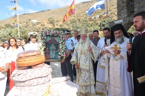 Η ιερά μνήμη της Αγίας Σοφίας και των θυγατέρων αυτής τιμήθηκε στο Άνω Γαύριο της Άνδρου 